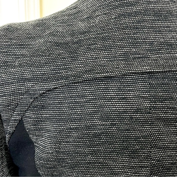 SOLEZIA Women’s Stretch Blazer Black Stretch Moto Inspired Long Fitted Zip Front - Picture 7 of 13